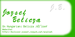 jozsef belicza business card